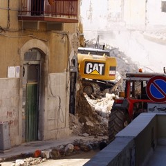 Crollo di via Roma il giorno dopo