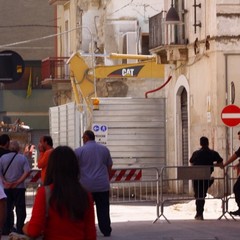 Crollo di via Roma il giorno dopo