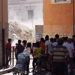 Crollo di via Roma il giorno dopo