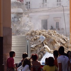 Crollo di via Roma il giorno dopo