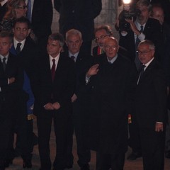 Giorgio Napolitano sul luogo del crollo