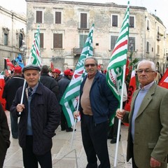 Manifestazione lavoratori CGIL CISL UIL