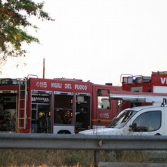 Incendio in via Canosa