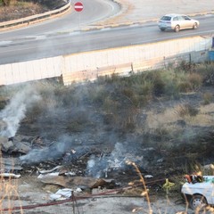 Incendio in via Canosa