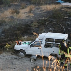 Incendio in via Canosa