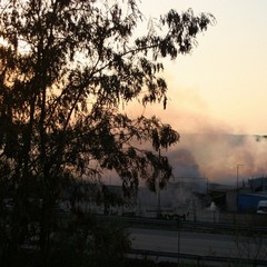 Incendio in via Canosa