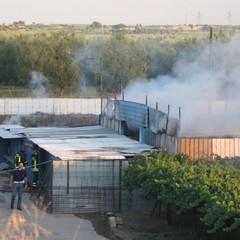 Incendio in via Canosa