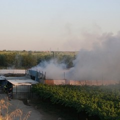 Incendio in via Canosa