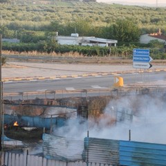 Incendio in via Canosa