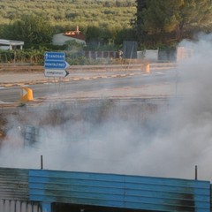 Incendio in via Canosa