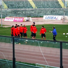 Allenamento del Barletta Calcio, in gruppo Allegretti