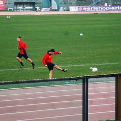Allenamento del Barletta Calcio, in gruppo Allegretti