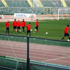 Allenamento del Barletta Calcio, in gruppo Allegretti