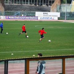 Allenamento del Barletta Calcio, in gruppo Allegretti
