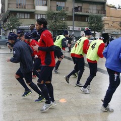 Barletta Calcio al lavoro in Piazza Aldo Moro