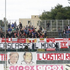 Striscione della Curva Nord in onore di Mino e Giacomo