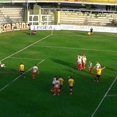 Benevento-Barletta, esultanza sannita al 4-0