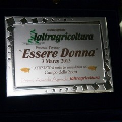 L'ASD Volley Barletta insignita del premio "Essere Donna" 2013