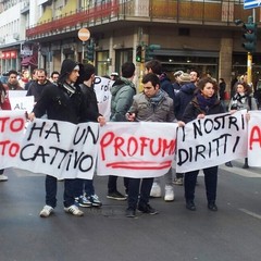 Protesta universitaria a Bari