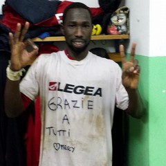 Barletta Calcio, la gioia di Ahmet Fall a Lamezia Terme