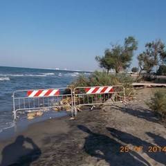 Zona transennata spiaggia Pantaniello