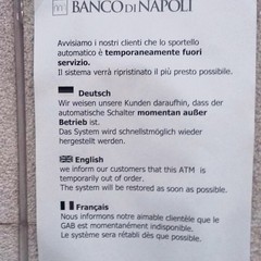 Bancomat fuori uso dopo il tentato assalto di questa notte