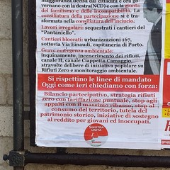 Il manifesto di Sinistra Unita contro il sindaco Cascella