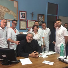 Michele Emiliano all'ospedale di Barletta