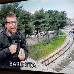 Lavori in via Andria, Pinuccio a Barletta per "Striscia la Notizia"