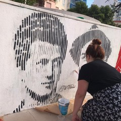 Barletta antifascista ripristinato il murale JPG