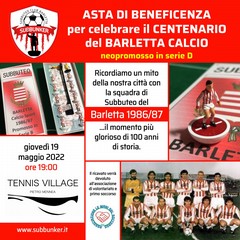 Celebrazione Centenario Barletta Calcio Asta Benefica