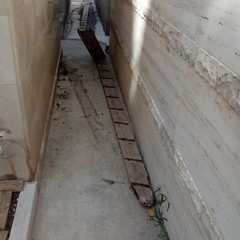 Cimitero di Barletta, buche pericolose ed erbacce