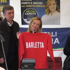 Giorgia Meloni a Barletta per sostenere Mino Cannito