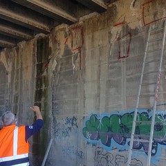 Ponte su via Callano, in corso attività di manutenzione