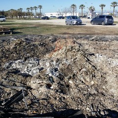 In cenere il falò dell'Immacolata sulla litoranea di Ponente a Barletta