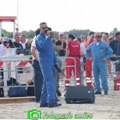Le prove dell'Air Show delle Frecce Tricolori sul lungomare di Barletta
