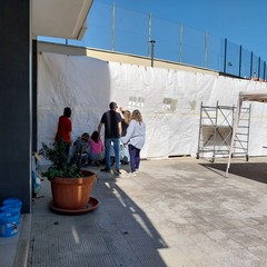 realizzazione murale Villaggio del Fanciullo