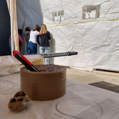 realizzazione murale Villaggio del Fanciullo