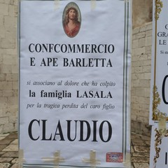 Il giorno dei funerali di Claudio Lasala
