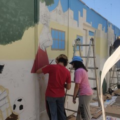Murale dedicato al Villaggio del Fanciullo