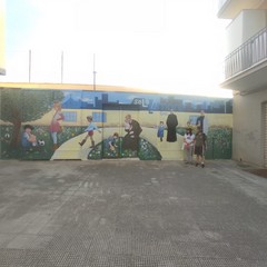 Murale dedicato al Villaggio del Fanciullo
