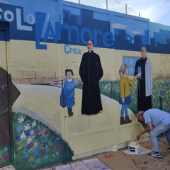 Murale dedicato al Villaggio del Fanciullo