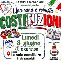 "Una sana e robusta Costituzione": al via il progetto della scuola Sacro Cuore di Barletta