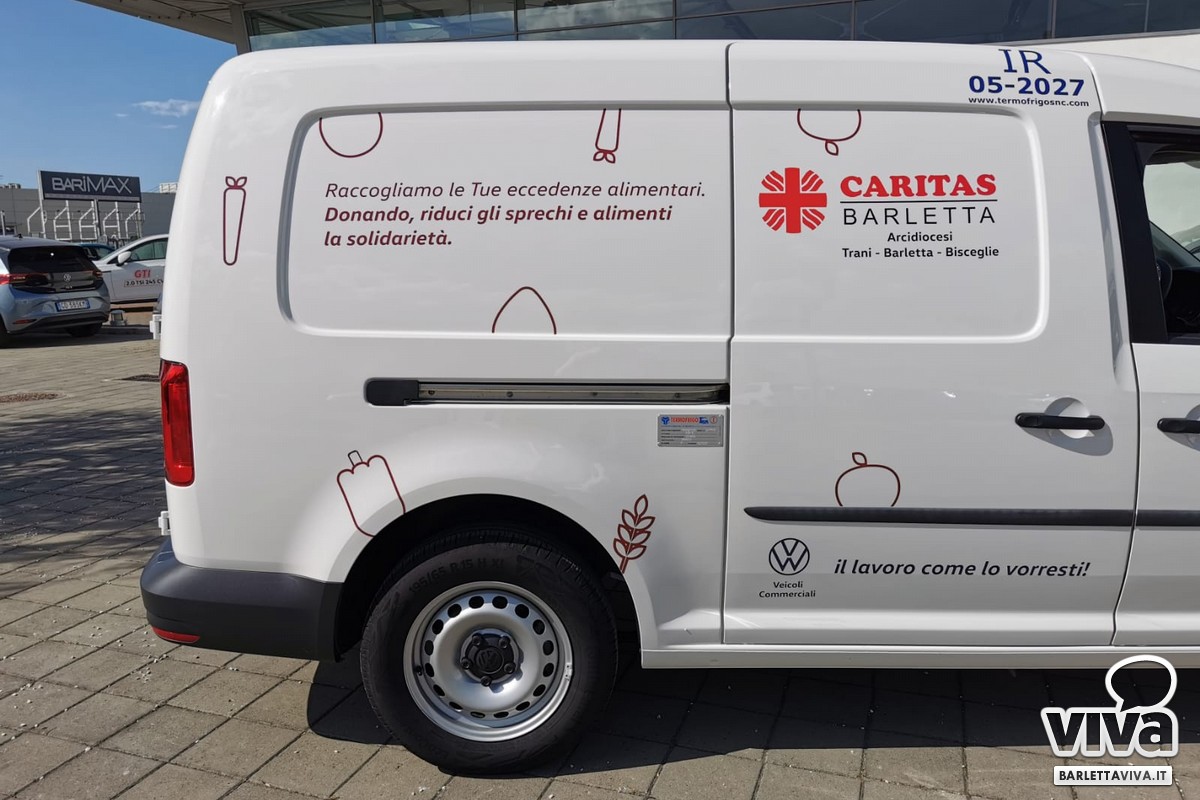 Alla Caritas Barletta un nuovo furgone per la raccolta degli alimenti
