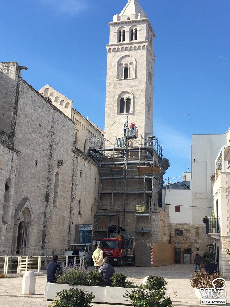 Cattedrale di Barletta, torna alla vista il rinnovato campanile