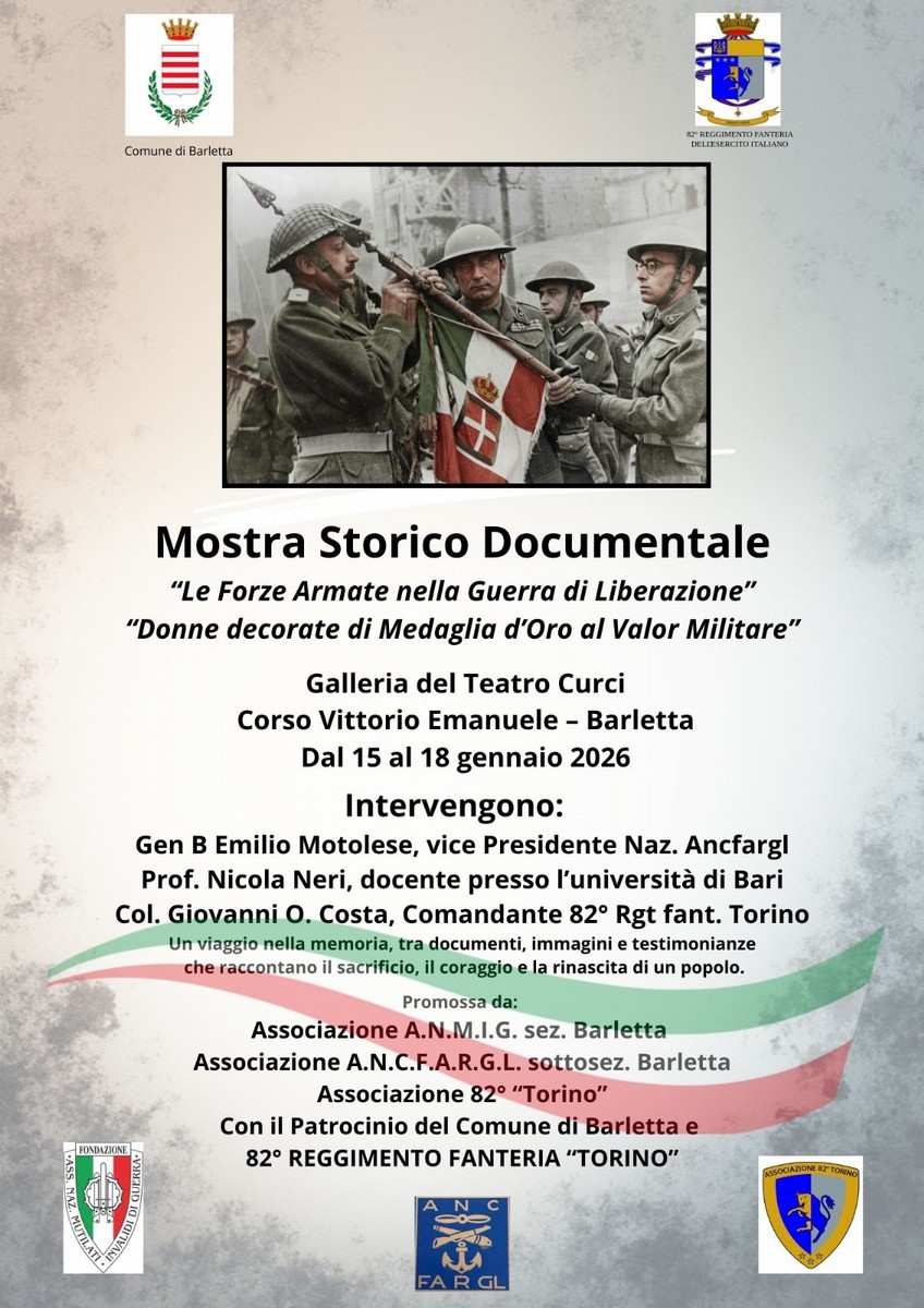 Mostra storico documentale in collaborazione con le Forze Armate