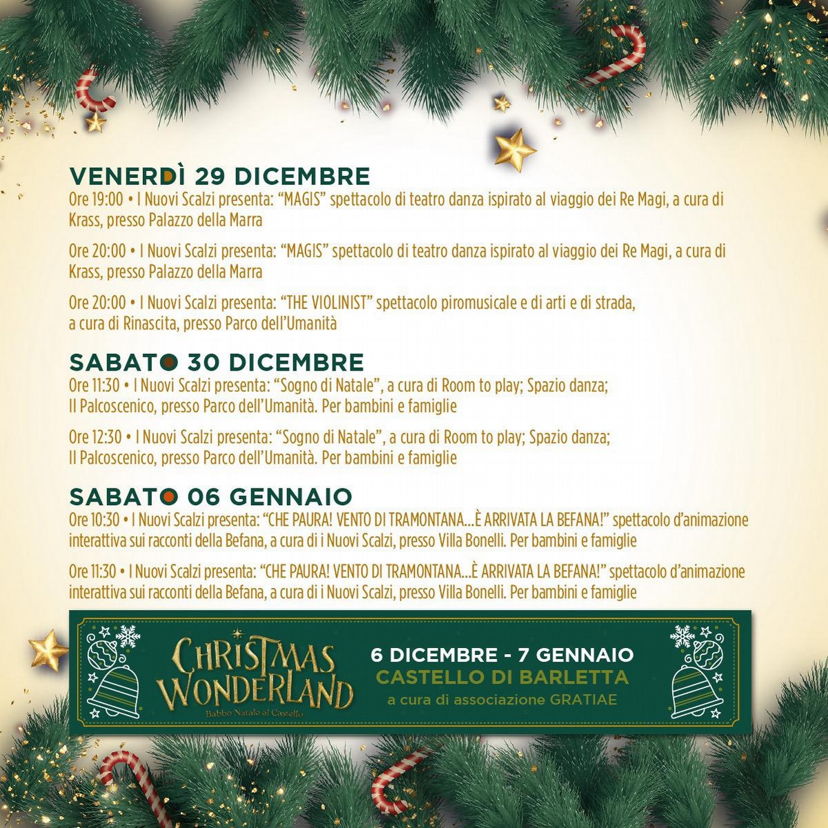 "Natale a Barletta", il programma completo 2023
