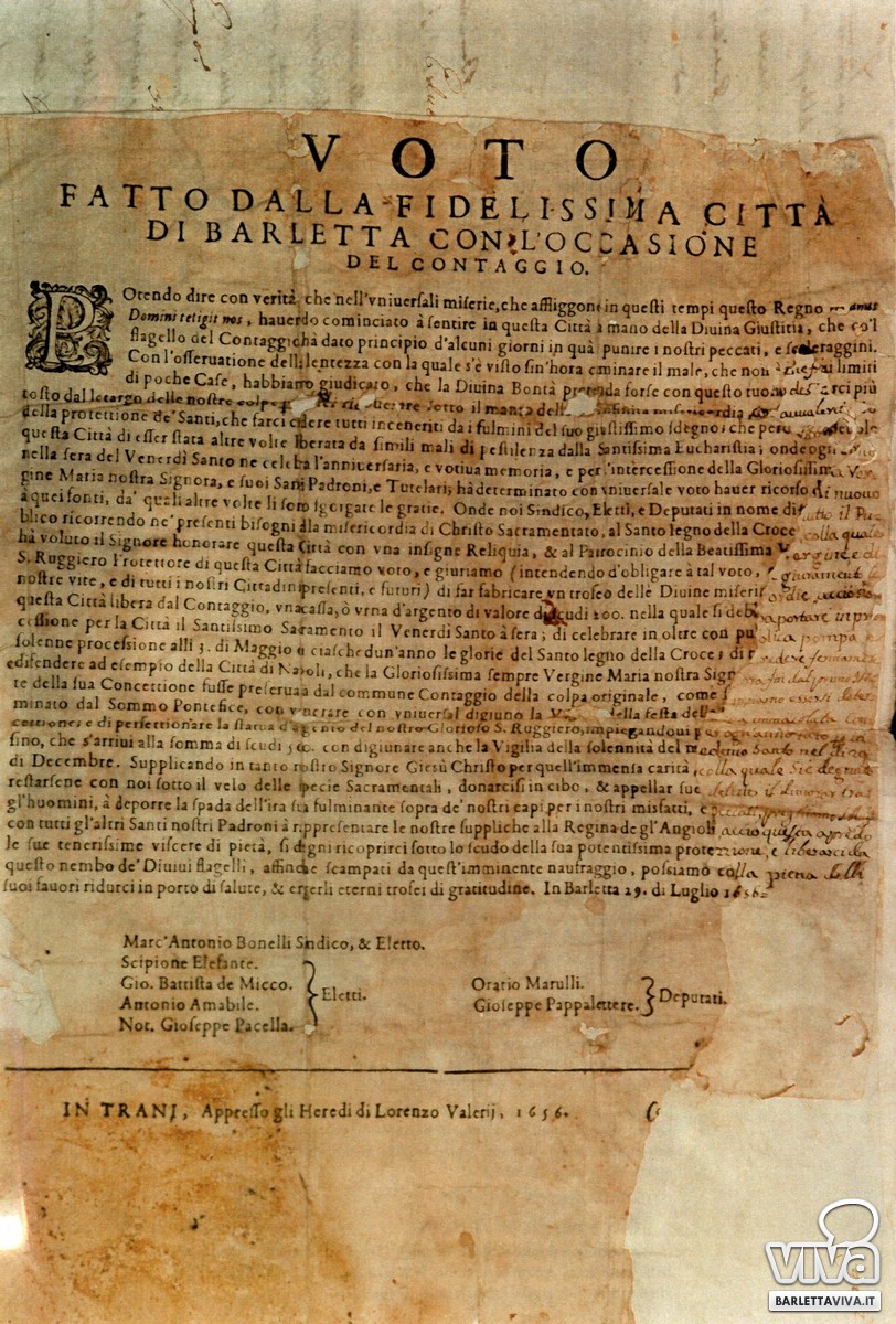 Venerdì Santo, la processione e il "Voto" di Barletta nel 1656