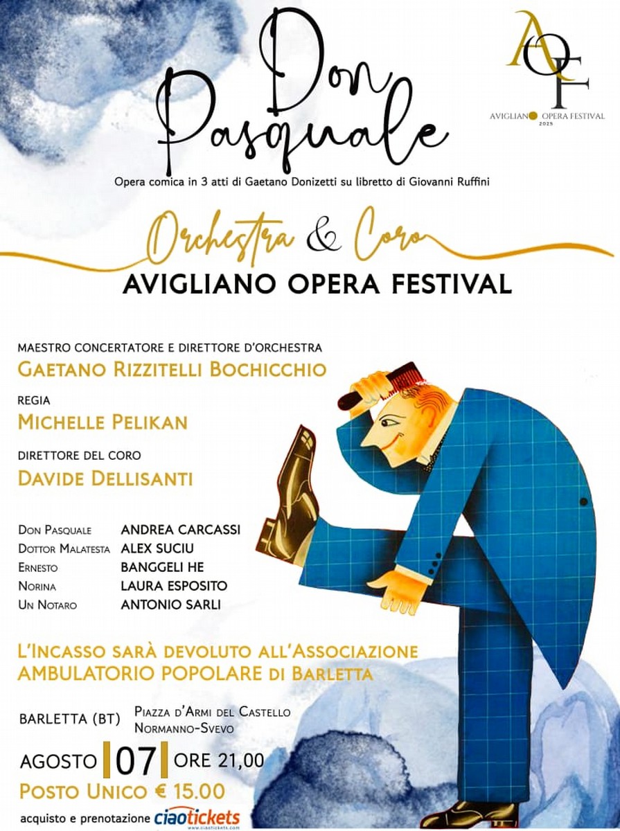 Locandina "Don Pasquale" al Castello di Barletta