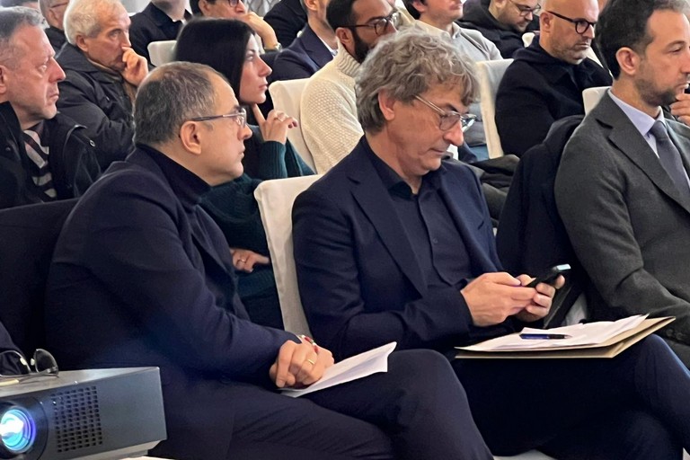 Il segretario di FdI Luigi Antonucci con Oronzo Cilli e Riccardo Memeo